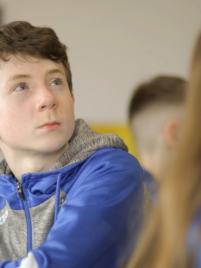 Photograph of a child sitting in MoLI's Litlab.